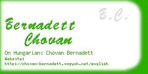 bernadett chovan business card